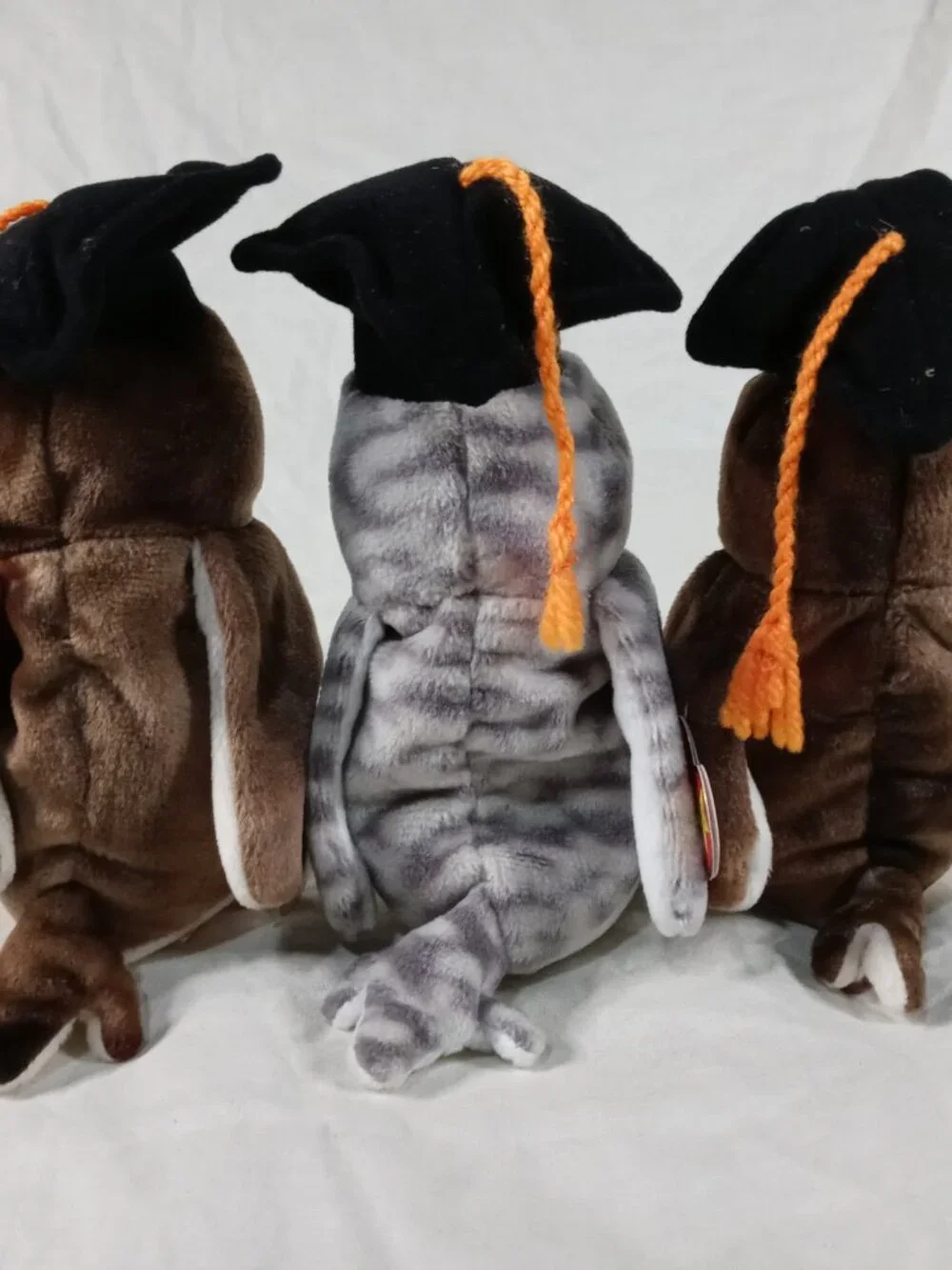Ty Beanie Babies Original 3 Rare Plush Vintage 98'/ 99' Owls Wise & Wiser w Tags